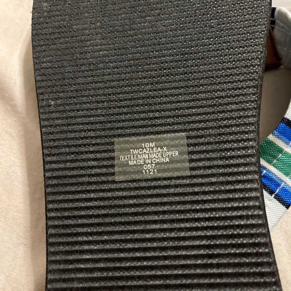 NWOB Tommy Hilfiger Cazlea Plaid Women's Flip Flops - Blue/Green Size 10. - Picture 6 of 7